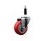 Service Caster 3.5'' SS Red Poly Wheel Swivel 7/8'' Expanding Stem Caster SCC-SSEX20S3514-PPUB-RED-78 - alternate 1